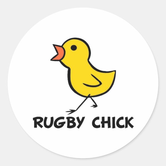 Rugby Chick Sticker (Voorkant)