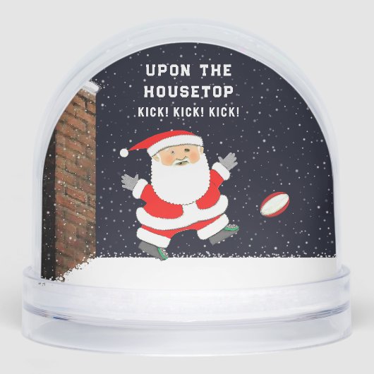 Rugby Christmas Holiday Gift Snow Globe Sneeuwbol (Voorkant)