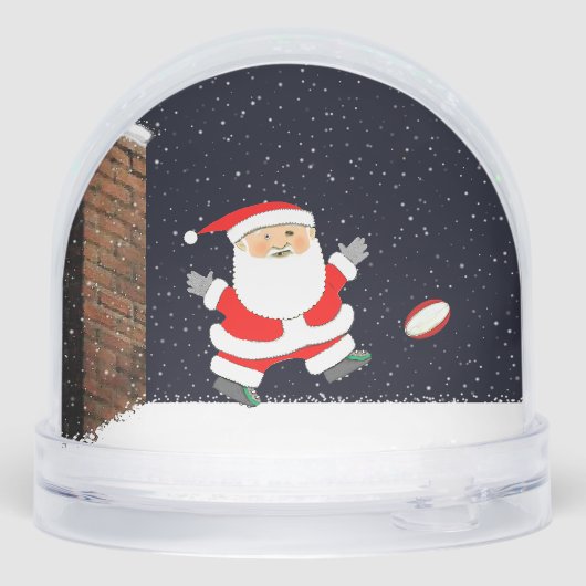 Rugby Christmas Holiday Gift Snow Globe Sneeuwbol (Achterkant)