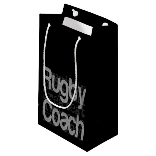 Rugby Coach Buitengewone Kleine Cadeauzak Klein Cadeauzakje (Voorkant Gekanteld)