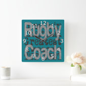 Rugby Coach Extraordinaire Vierkante Klok (Huis)