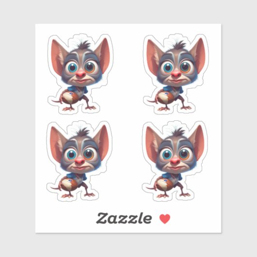 Rugby Creature Custom-Cut Vinyl Stickers (Vel)