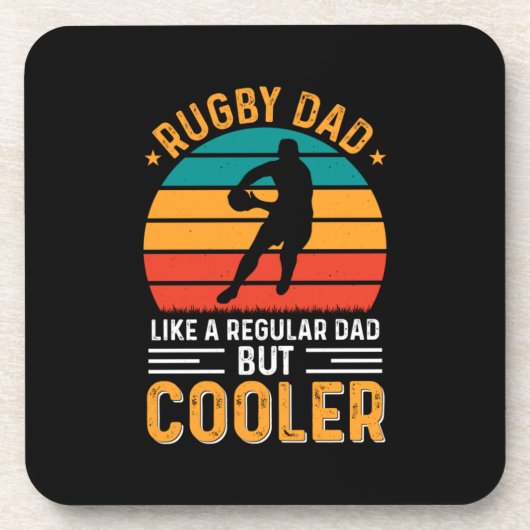 Rugby Dad Bier Onderzetter (Voorkant)