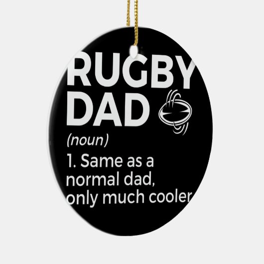 Rugby Dad Definition Keramisch Ornament (Rechts)