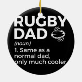 Rugby Dad Definition Keramisch Ornament (Achterkant)