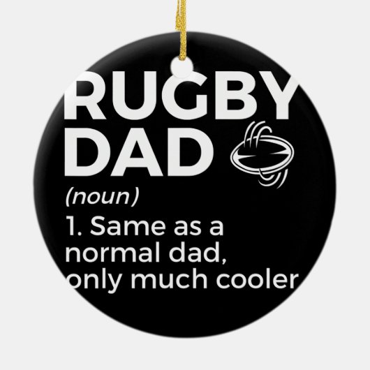 Rugby Dad Definition Keramisch Ornament (Achterkant)