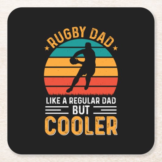 Rugby Dad Kartonnen Onderzetters (Voorkant)