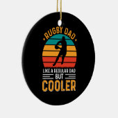 Rugby Dad Keramisch Ornament (Rechts)