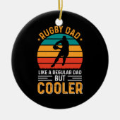 Rugby Dad Keramisch Ornament (Voorkant)