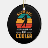 Rugby Dad Keramisch Ornament (Links)