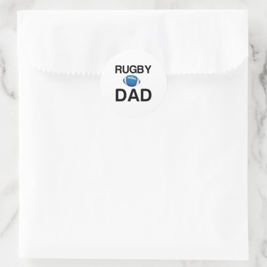 RUGBY DAD RONDE STICKER (Tas)