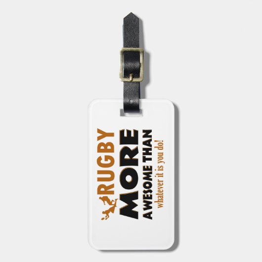 Rugby-design Bagagelabel (Voorkant verticaal)