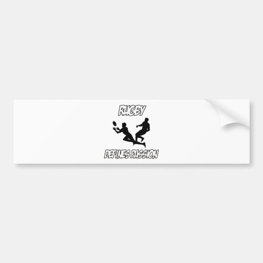RUGBY-design Bumpersticker (Voorkant)