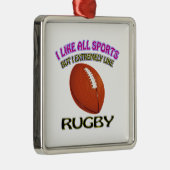 Rugby-design Metalen Ornament (Rechts)