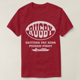 Rugby die eerst Kinder T-Shirt heeft afgebeten