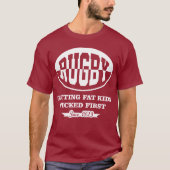 Rugby die eerst Kinder T-Shirt heeft afgebeten (Voorkant)