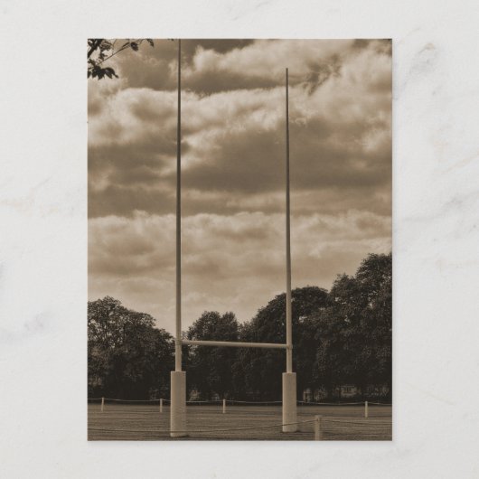 Rugby doelpunt post op Rugby School Briefkaart (Voorkant)