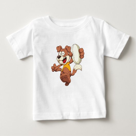 Rugby Dog Baby T-Shirt (Voorkant)