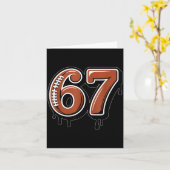 Rugby Drip Number 67 Player Or 67th Birthday Six S Kaart (Gele Bloem)