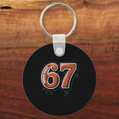 Rugby Drip Number 67 Player Or 67th Birthday Six S Sleutelhanger (Voorkant)