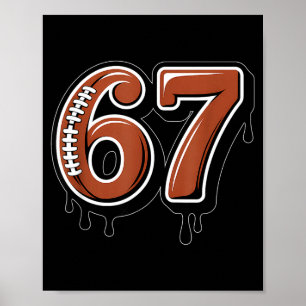 Rugby Drip Nummer 67 Speler Of 67e Verjaardag Zes Poster