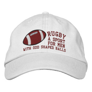 Rugby Een Sport Voor Mannen Met Onregelmatig Vormi Geborduurde Pet