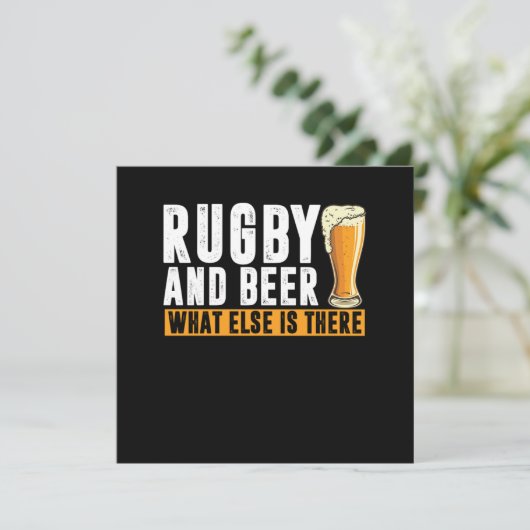 Rugby en Beer Rugby Player Rugby Team Cadeft Kaart (Staand voorkant)