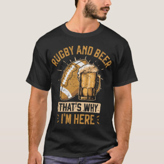 Rugby en Beer Team Funny Rugby Player T-shirt