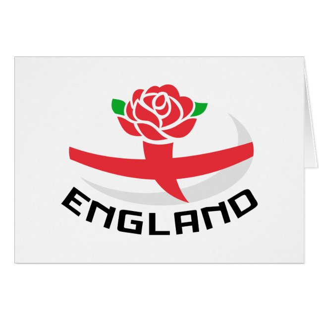 Rugby England English Roos Ball Flag (Voorkant Horizontaal)