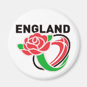 Rugby England English Roos Ball Magneet (Voorkant)