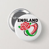 Rugby England English Roos Ball Ronde Button 5,7 Cm (Voorkant /achterkant)