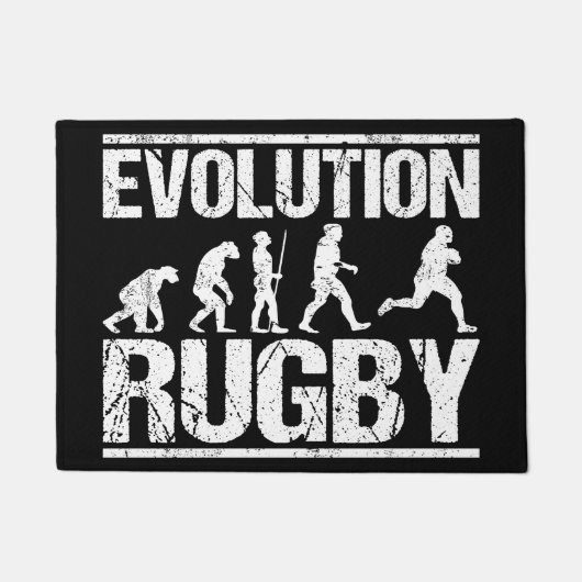 Rugby Evolution Monkeys Grunge for Rugby Player Deurmat (Voorkant)