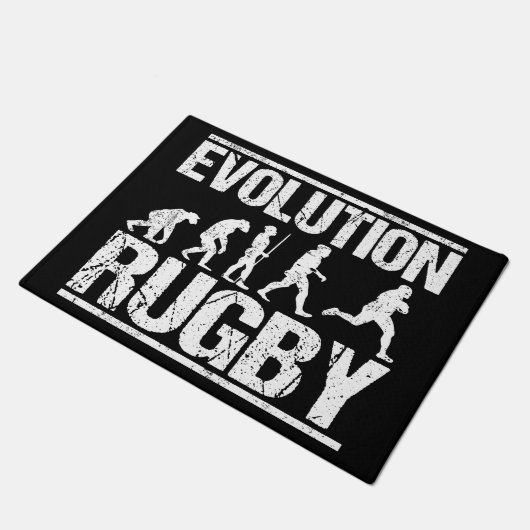 Rugby Evolution Monkeys Grunge for Rugby Player Deurmat (Schuin)