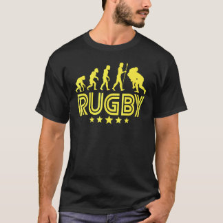 Rugby Evolution Retro Stijl grafisch T-shirt
