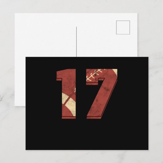 Rugby Football 17-de-verjaardag Sportcadeau Briefkaart (Voorkant / Achterkant)