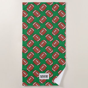 Rugby / Football custom monogram strandlaken