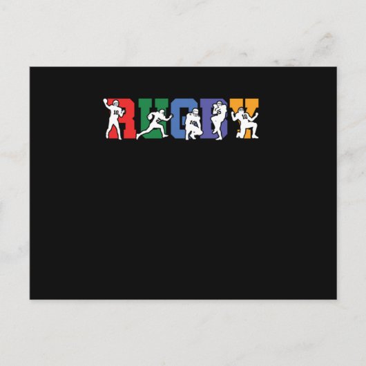 Rugby Football Rugby Team Rugby Player Gift Briefkaart (Voorkant)