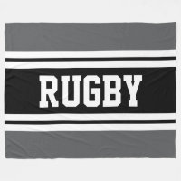 RUGBY Fun Athletic Grijs Zwart Wit Racing Stripes
