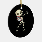 Rugby Funny Skeleton Keramisch Ornament (Rechts)