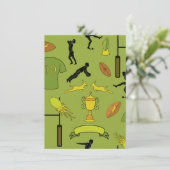 Rugby game are on Invitation Kaart (Staand voorkant)