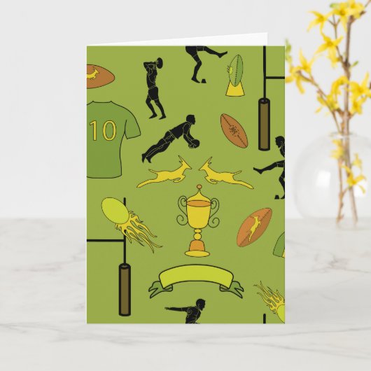 Rugby game are on kaart (Gele Bloem)