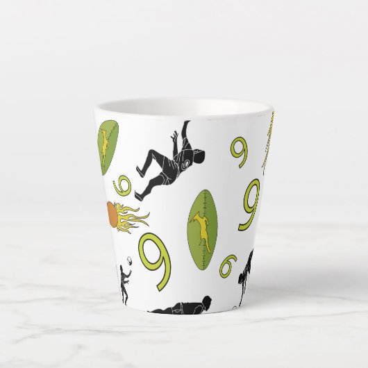 Rugby game are on latte mok (Voorkant)