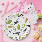 Rugby game are on papieren bordje (Feest)