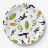 Rugby game are on papieren bordje (Voorkant)