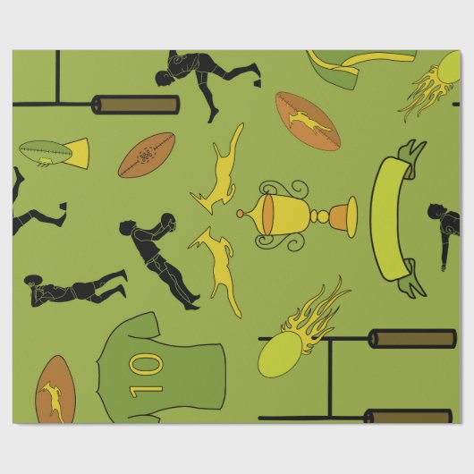 Rugby game are on Wrapping Paper Cadeaupapier (Vlak)