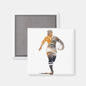 Rugby Game Sport Challenge Illustratie Silhouet Magneet (Voorkant / Achterkant)