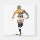 Rugby Game Sport Challenge Illustratie Silhouet Magneet (Voorkant)