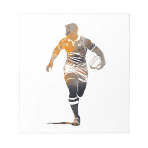 Rugby Game Sport Challenge Illustratie Silhouet Notitieblok