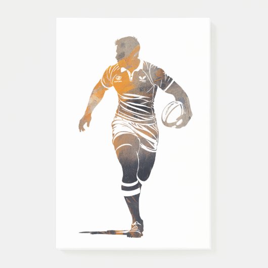 Rugby Game Sport Challenge Illustratie Silhouet Post-it® Notes (Voorkant)