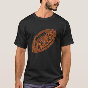 Rugby Game Typography Rugby Player Coach mam papa T-shirt